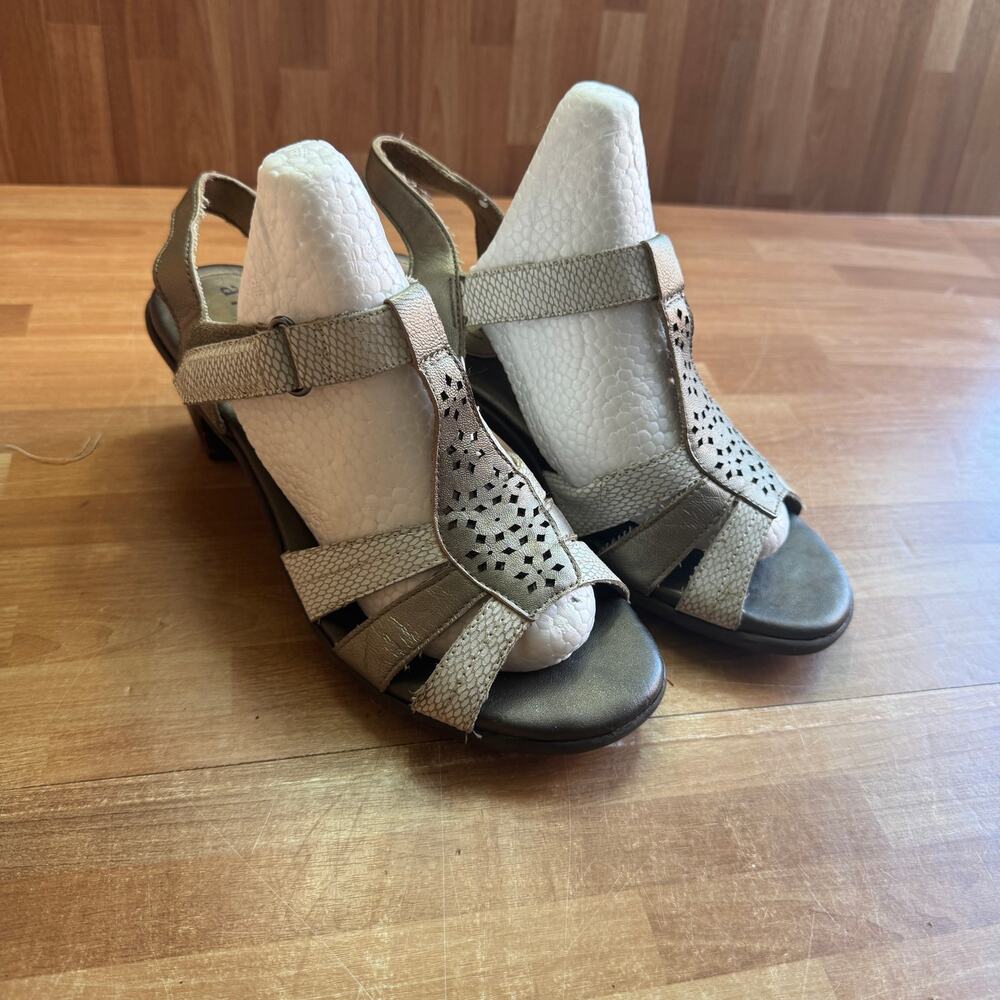 Aravon by New Balance Medici T-Strap Wedge sandals  Women's Size 8.5M